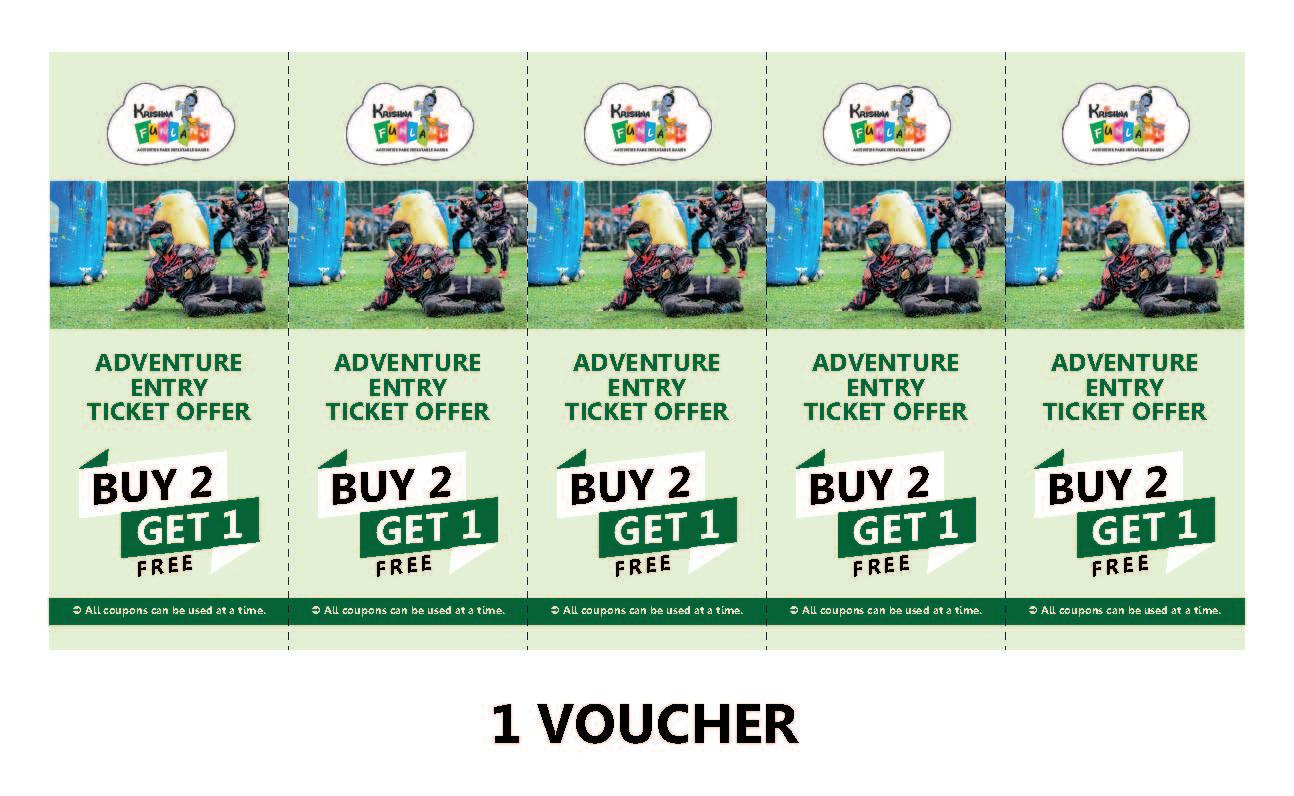 Krishna Funland Mega Offer Voucher Pack.