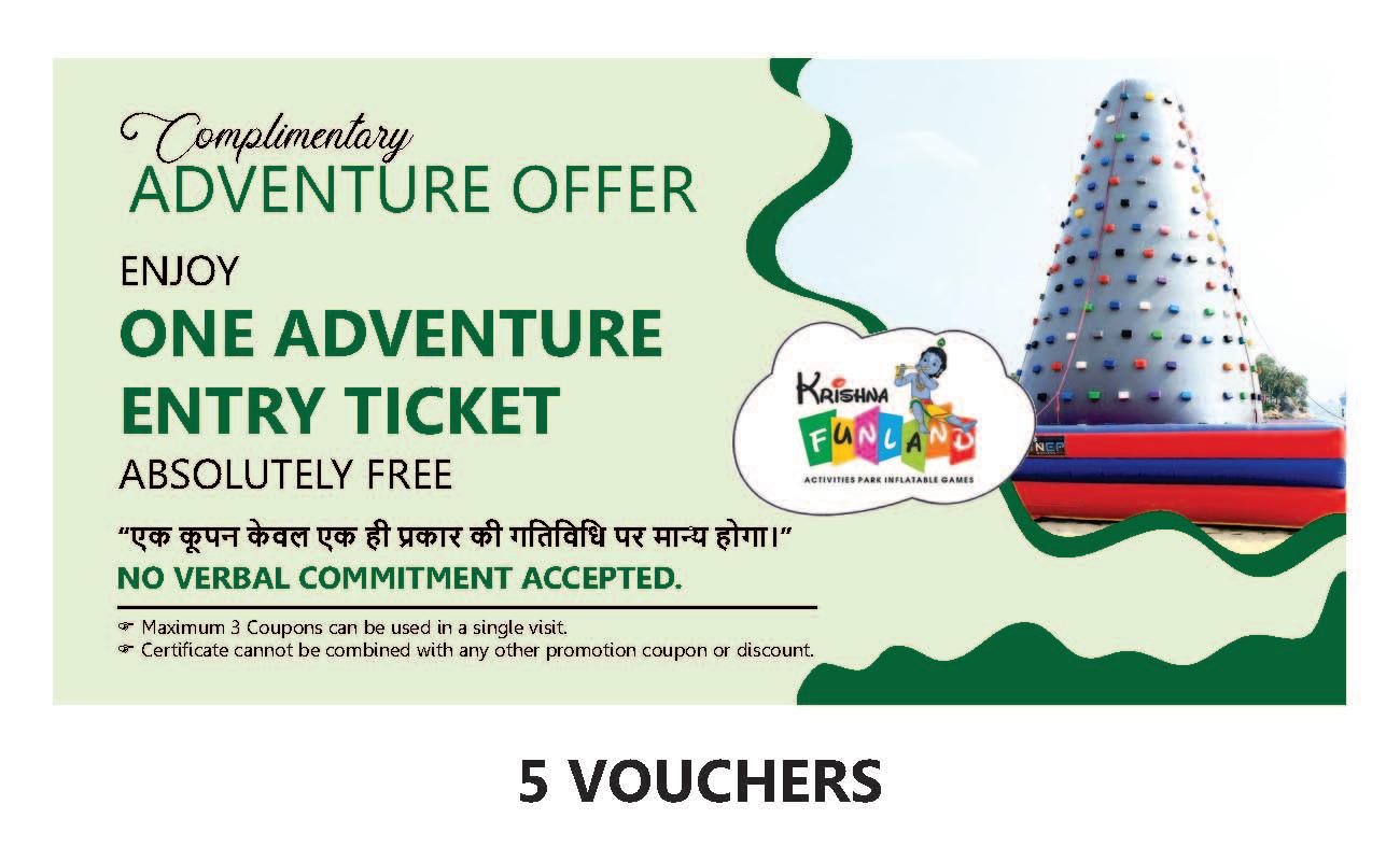 Krishna Funland Mega Offer Voucher Pack.