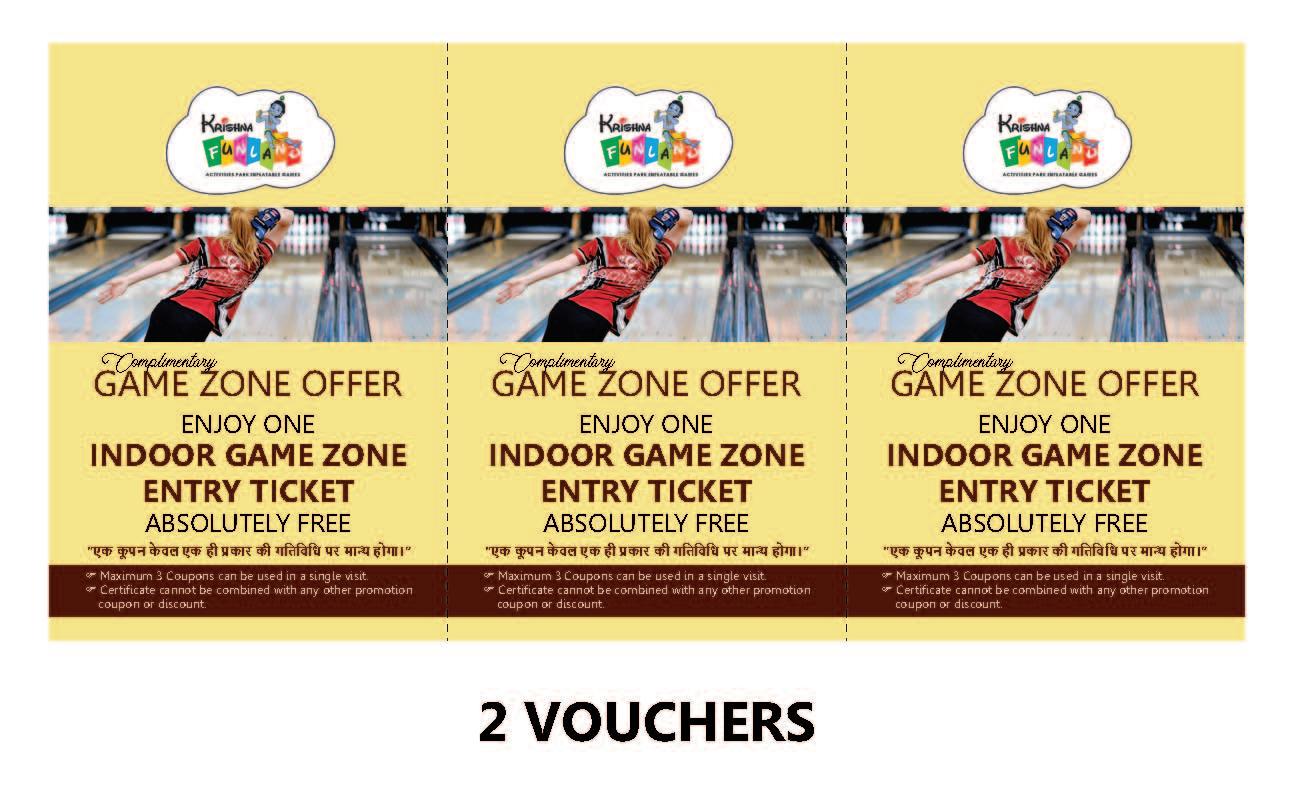 Krishna Funland Mega Offer Voucher Pack.