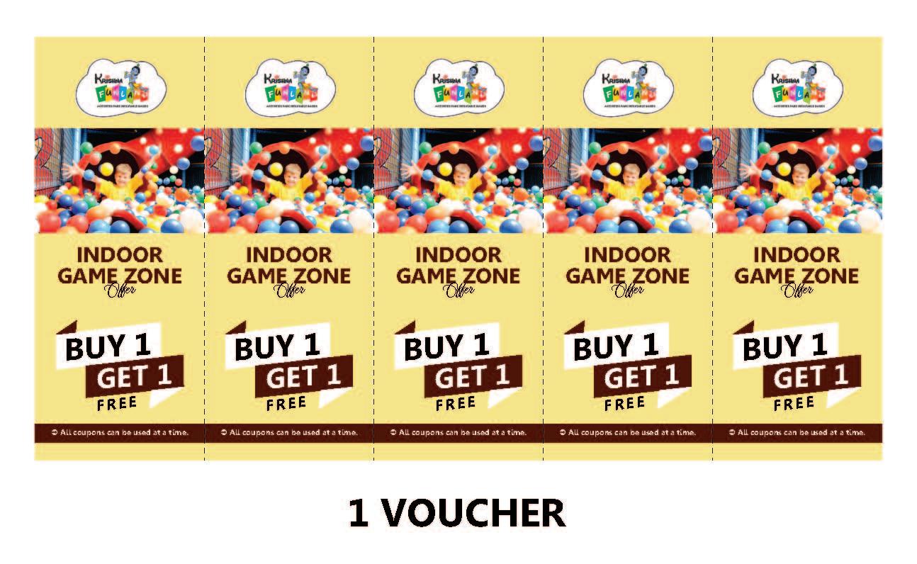 Krishna Funland Mega Offer Voucher Pack.
